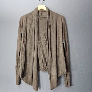 Express - Open Waterfall Cashmere‎ Blend Cardigan classic minimalist style